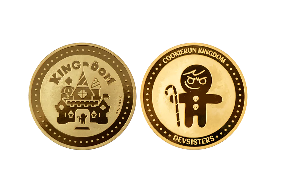 CookieRun Kingdom commemorative coin in 24K gold