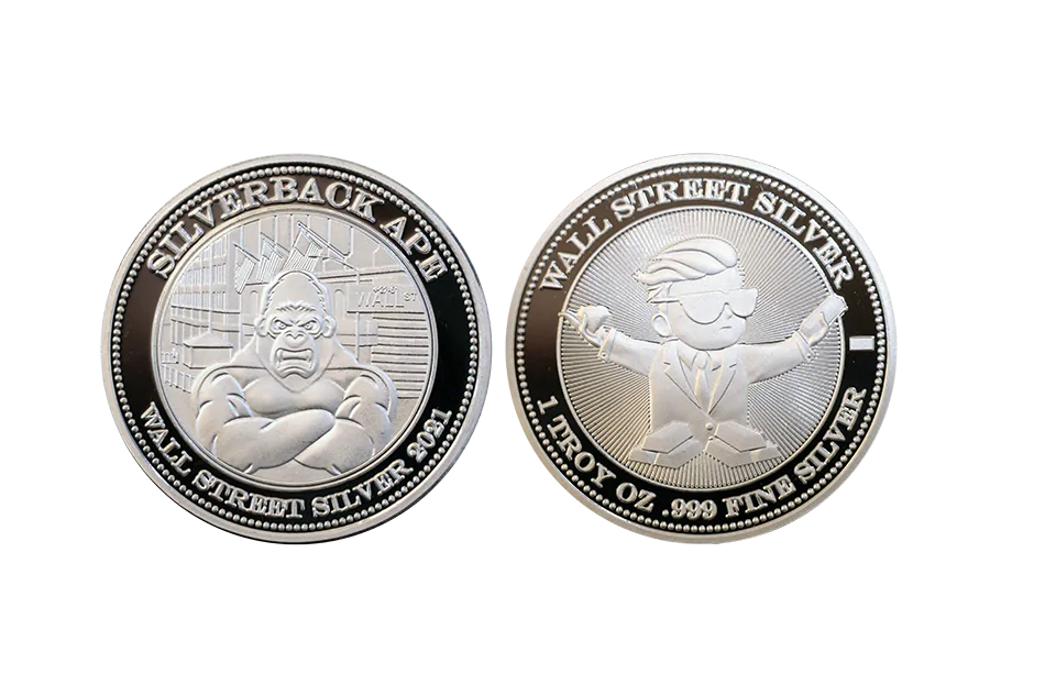 Silverback Ape .999 fine silver coin — Wall Street Silver 2021
